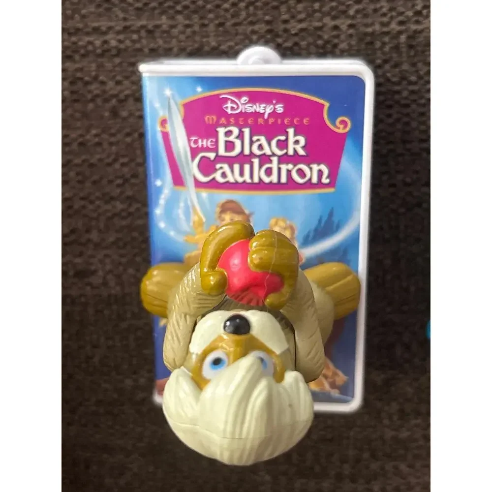 Vintage Toy Lot Figurines Potato Head Fred Flintstone Black Cauldron 1980s